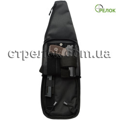 Сумка синтетическая плечевая с кобурой Медан 1458 черная