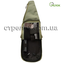 Сумка синтетическая плечевая с кобурой Медан 1458 олива