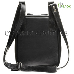 Сумка кожаная плечевая/поясная с кобурой Медан 1405, черная Сумка кожаная плечевая/поясная с кобурой Медан 1405, черная