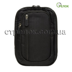 Сумка синтетическая плечевая/поясная с кобурой Медан 1450, черная