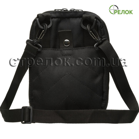 Сумка синтетическая плечевая/поясная с кобурой Медан 1450, черная