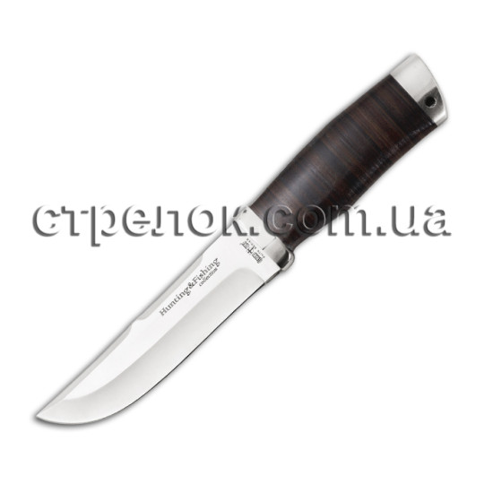 Нож охотничий, серия Hunting&Fishing 2254 (рукоять - кожа наборная)