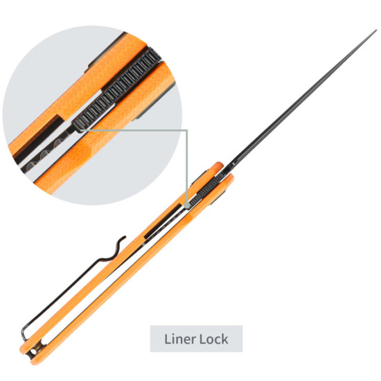 Ніж складний SRM Air 105M-GJ Orange 14C28N G10