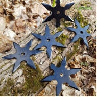 Набор шестиконечных сюрикенов, черных (5 штук)