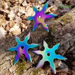 Набор шестиконечных сюрикенов, хамелеон (3 штуки)