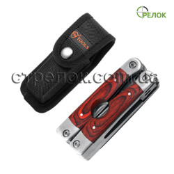 Нож мультитул GW 59026 (рукоять - металл, дерево)