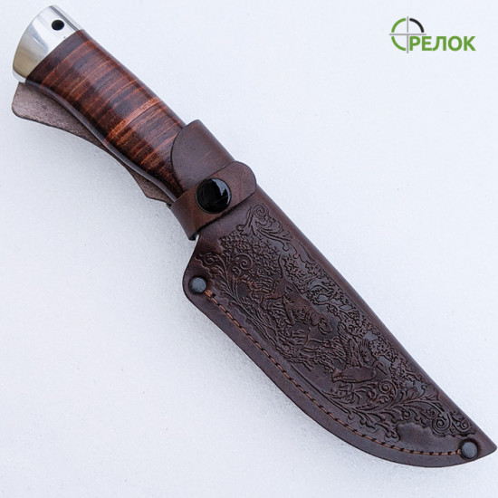 Нож охотничий Grandway 2266 LP с кожаным чехлом