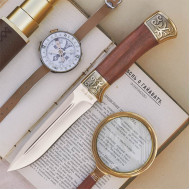 Нож охотничий GW 2229 (рукоять - красное дерево, латунь)