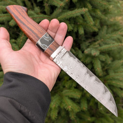 Ніж ручної роботи Хантер №459 (сталь У10А в обкладинках із дамаску)