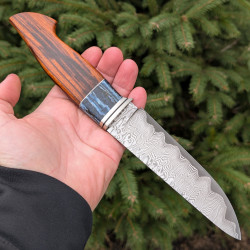 Ніж ручної роботи Хантер №466 (сталь У10А в обкладинках із дамаску)