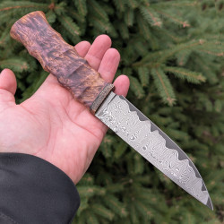 Ніж ручної роботи Хантер №469 (сталь Vanadis 8 в обкладинках із дамаску)