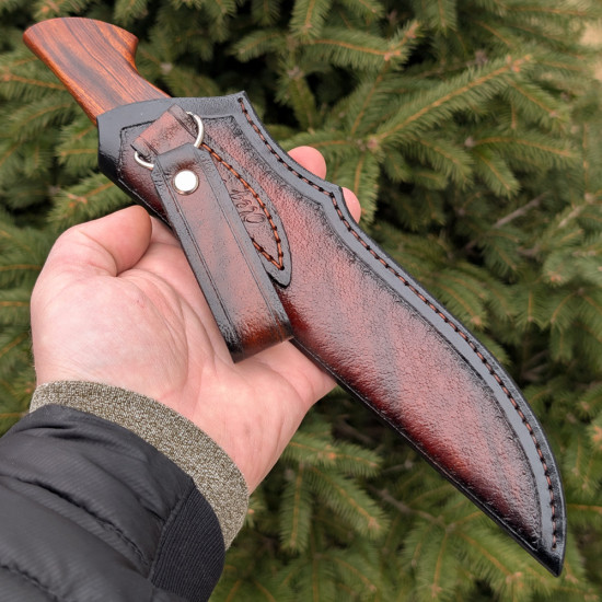 Ніж ручної роботи Хантер №470 зі сталі S390 (ламінат San Mai)