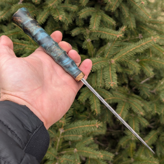 Ніж ручної роботи Hanter №472 – сталь S390, San-Mai у дамаску