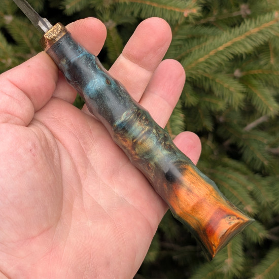 Ніж ручної роботи Hanter №472 – сталь S390, San-Mai у дамаску