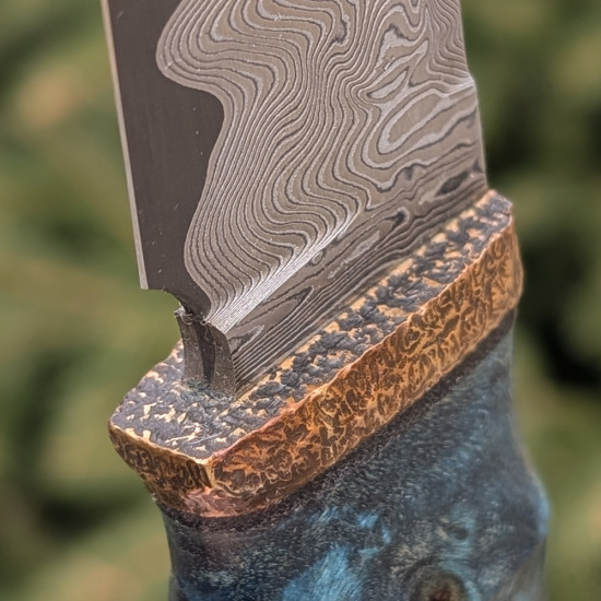 Ніж ручної роботи Hanter №472 – сталь S390, San-Mai у дамаску