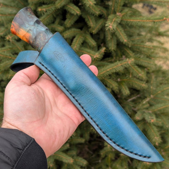 Ніж ручної роботи Hanter №472 – сталь S390, San-Mai у дамаску