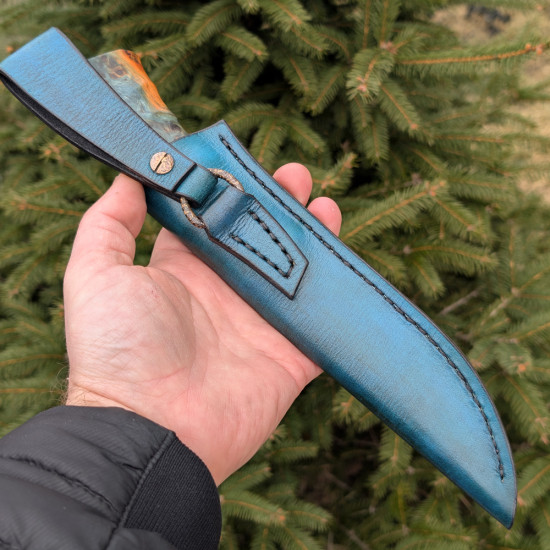 Ніж ручної роботи Hanter №472 – сталь S390, San-Mai у дамаску