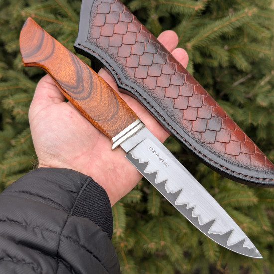 Ніж ручної роботи Хантер №474 (сталь S390 в обкладинках 95X18)