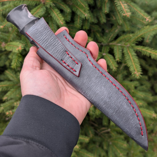 Ніж ручної роботи Якут №741 сталь N690, ріг буйвола
