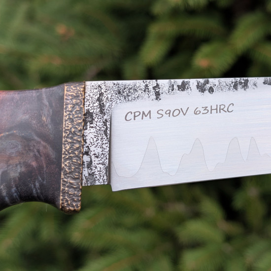 Ніж ручної роботи Хантер №487 (сталь CPM S90V в обкладинках 95X18) Ніж ручної роботи Хантер №487 (сталь CPM S90V в обкладинках 95X18)