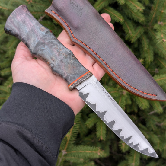 Ніж ручної роботи Хантер №489 (сталь S390 в обкладинках 95X18)