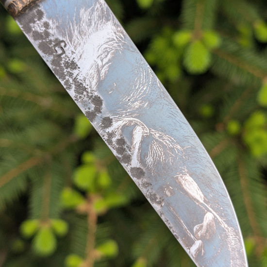 Ніж ручної роботи R Ch Knives UA №41 cталь N690, buffalo horn