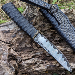 Ніж ручної роботи Хантер №121 (сталь S390 в обкладинках 95X18)