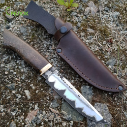 Ніж ручної роботи Хантер №15 (сталь S390 в обкладинках 95X18)