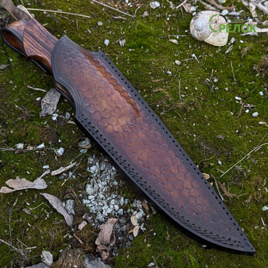 Ніж ручної роботи Хантер №386 (сталь K390 в обкладинках 95X18)