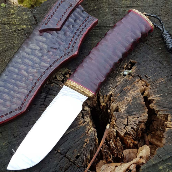 Нож ручной работы Dark Garnet (сталь М390)