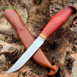 Ніж ручної роботи Puukko №2 (сталь Х12Ф1) зі шкіряними піхвами