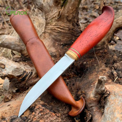 Ніж ручної роботи Puukko №2 (сталь Х12Ф1) зі шкіряними піхвами