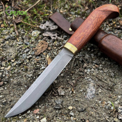 Ніж ручної роботи Puukko №3 (сталь 95Х18) зі шкіряними піхвами