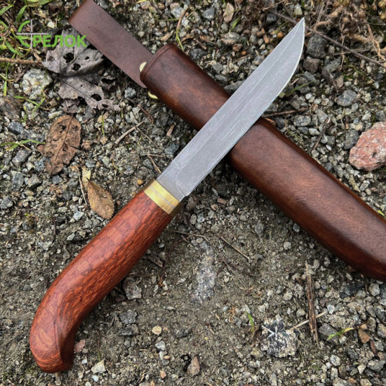 Ніж ручної роботи Puukko №3 (сталь 95Х18) зі шкіряними піхвами
