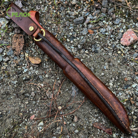 Ніж ручної роботи Puukko №3 (сталь 95Х18) зі шкіряними піхвами
