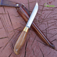 Ніж ручної роботи Puukko (сталь 95Х18) зі шкіряними піхвами