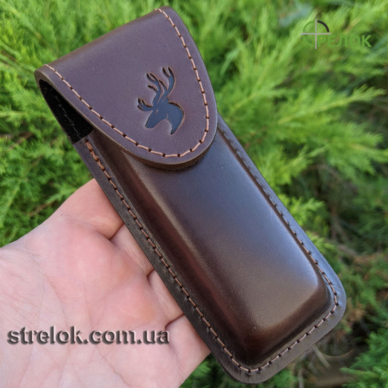 Ніж викидний GW 5092 ACWP з шкіряним чохлом