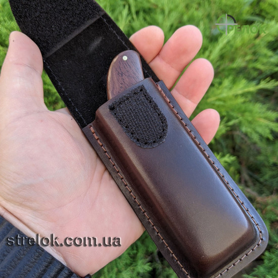 Ніж викидний GW 5092 ACWP з шкіряним чохлом