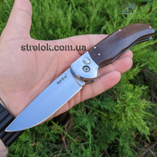 Ніж викидний GW 5092 ACWP з шкіряним чохлом