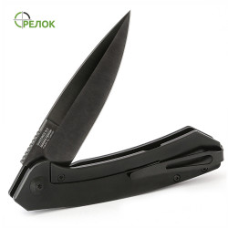 Нiж складний Adimanti SHADOW by Ganzo (Skimen design) чoрний клинок 