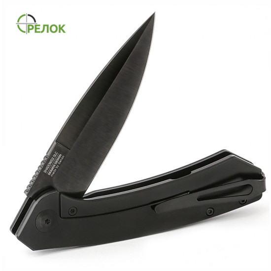 Нiж складний Adimanti SHADOW by Ganzo (Skimen design) чoрний клинок 