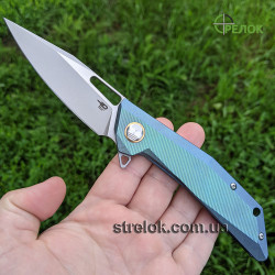 Ніж складний Bestech Knife SHRAPNEL Green and Gold (BT1802B)