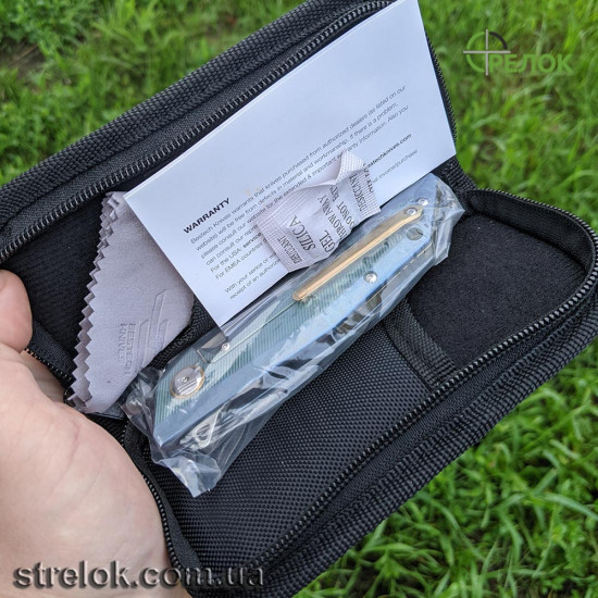 Ніж складний Bestech Knife SHRAPNEL Green and Gold (BT1802B)