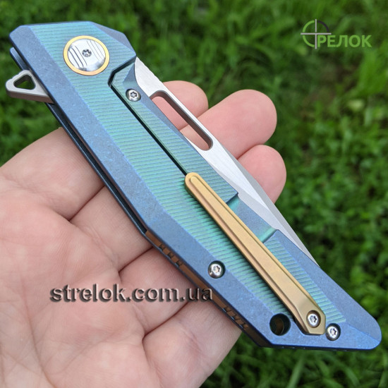 Ніж складний Bestech Knife SHRAPNEL Green and Gold (BT1802B)