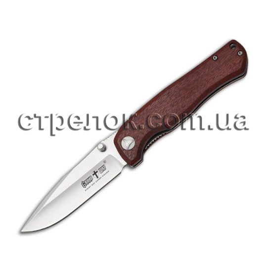 Нож складной E-101 (рукоять - красное дерево) Нож складной E-101 (рукоять - красное дерево)