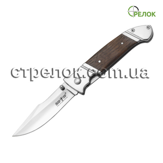 Нож складной GW 01987 (рукоять - металл, дерево)