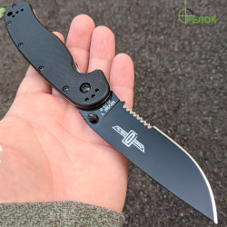 Нож складной Ontario RAT1 BS Black (полусеррейтор)