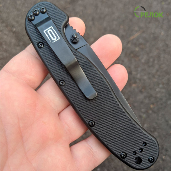 Нож складной Ontario RAT1 BS Black (полусеррейтор)