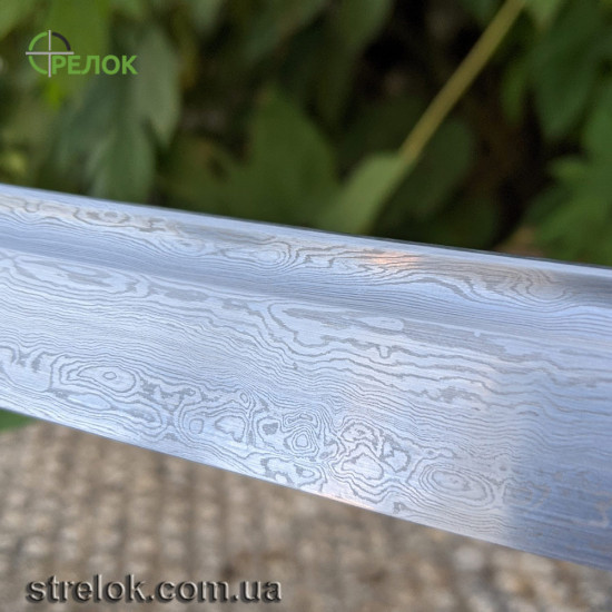 Самурайський меч катана (травлення під дамаск) в подарунковій коробці