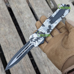 Ніж викидний White Pixel (фронтальний викид клинка)